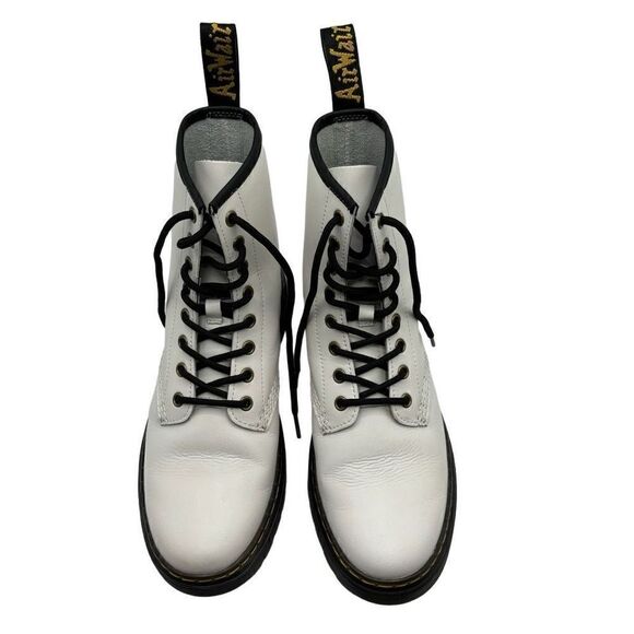 Dr. Martens ZAVALA Eight Eyelet Combat‎ Boot White Size L-9 M-8 - Picture 9 of 11